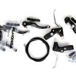 SET COMPLETO FRENOS V-BRAKE ALHONGA NEGRO / ALUMINIO