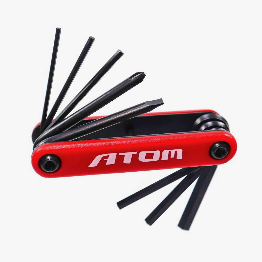 LLAVES HEXAGONALES ATOM ROJO 2/2,5/3/4/5/6mm (+) 2 / (-) 5