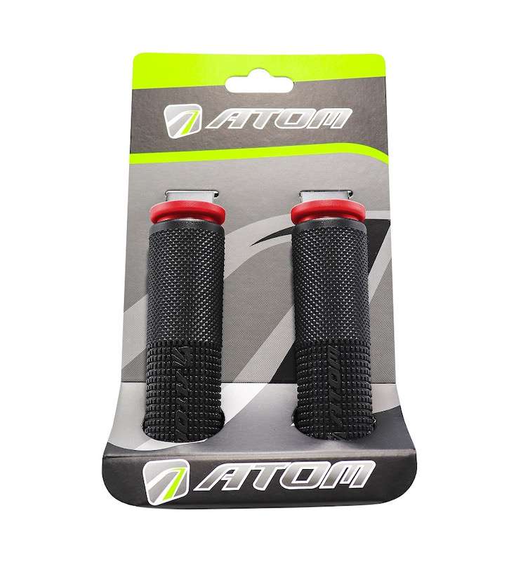 MANIGUETA MTB ATOM NEGRO/ROJO AT-637-3A-BR / GOMA TIPO GEL