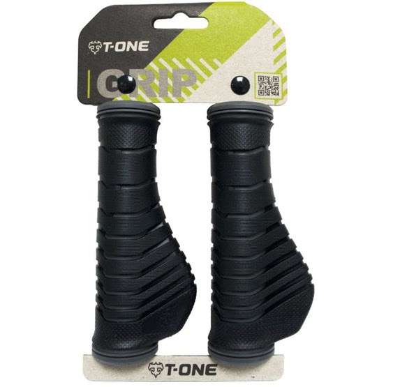 MANIGUETAS ERGONÓMICA T-ONE GRIS/NEGRO T-GP57 / TPR / 130MM
