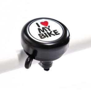 TIMBRE NEGRO ATOM I LOVE MY BIKE / ALUMINIO / 55MM