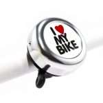 TIMBRE PLATEADO ATOM I LOVE MY BIKE / ALUMINIO / 55MM