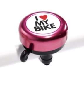 TIMBRE ROJO ATOM I LOVE MY BIKE / ALUMINIO / 55MM