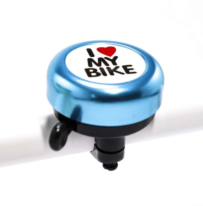 TIMBRE AZUL ATOM I LOVE MY BIKE / ALUMINIO / 55MM