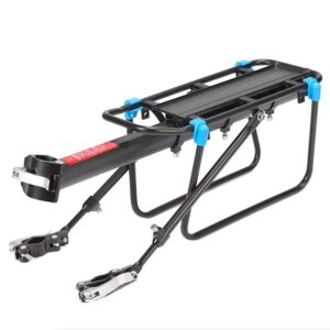PARRILLA REGULABLE DE ALUMINIO PARA BICICLETA / 24" a 29" / NEGRA