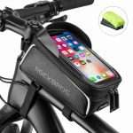 BOLSO IMPERMEABLE CON PANTALLA CELULAR 6” TÁCTIL PARA MARCO 017-1BK NEGRO ROCKBROS