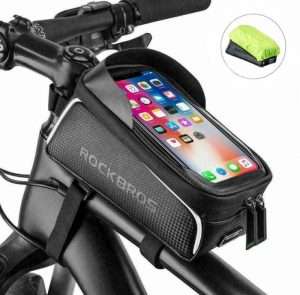 BOLSO IMPERMEABLE CON PANTALLA CELULAR 6” TÁCTIL PARA MARCO 017-1BK NEGRO ROCKBROS
