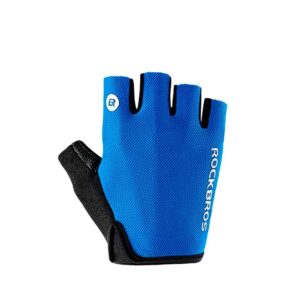 GUANTES ROCKBROS MITONES DE MEDIO DEDO S099 AZUL TALLA XL / XXL