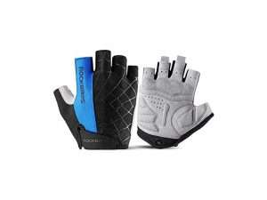 GUANTES ROCKBROS MITONES DE MEDIO DEDO S109 AZUL TALLA XL