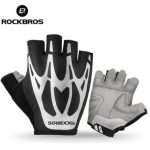 GUANTES ROCKBROS MITONES DE MEDIO DEDO S227BK NEGRO TALLA L