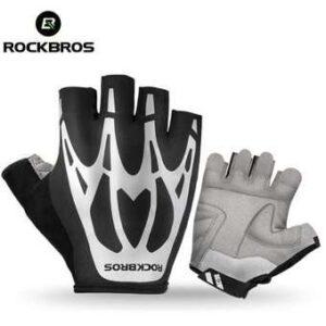 GUANTES ROCKBROS MITONES DE MEDIO DEDO S227BK NEGRO TALLA L