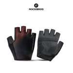 GUANTES ROCKBROS MITONES DE MEDIO DEDO S257 ROJO TALLA  M / L / XL