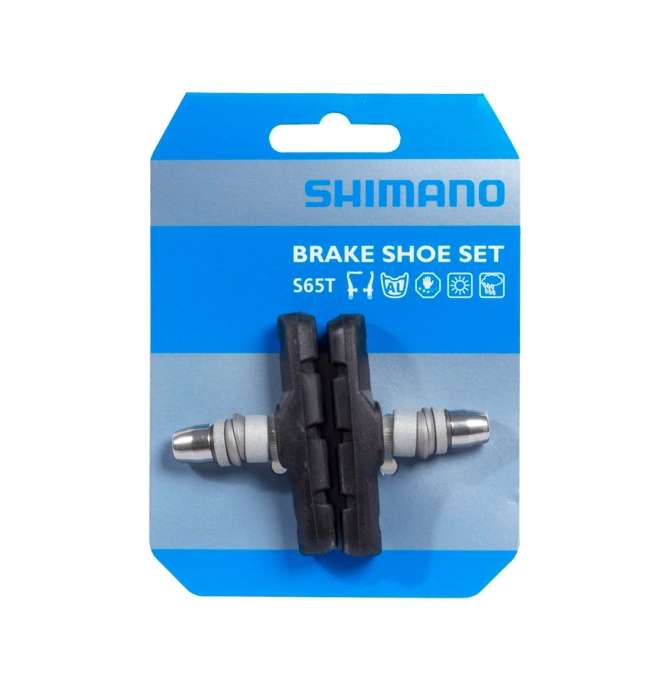 TACOS DE FRENO V-BRAKE SHIMANO S65T JAPON / NEGRO
