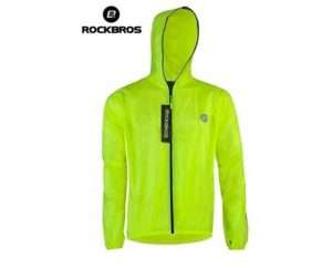CASACA CON CAPUCHA CORTAVIENTO YPY002 VERDE TALLA XL ROCKBROS