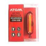 LUZ POSTERIOR ATOM AT-096 100 LUMENES / RECARGABLE 600MAH