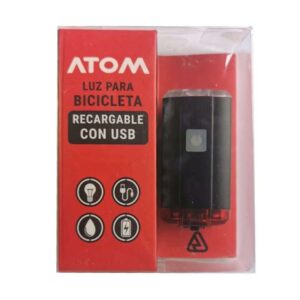 LUZ DOBLE PARA CASCO ATOM AT-3306 200LM DEL / 10LM POST./ RECARGABLE 800MAH