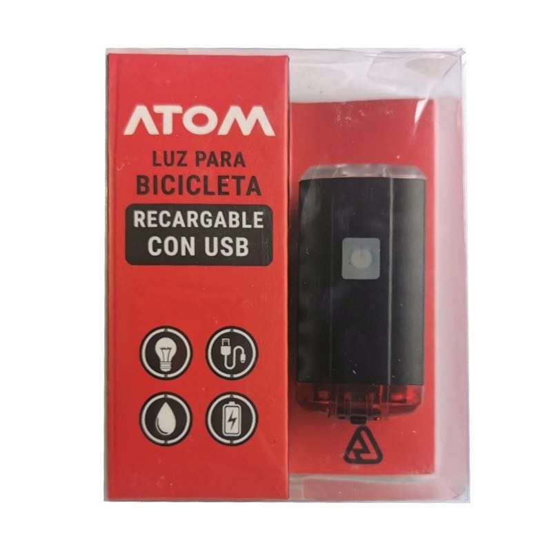 LUZ DOBLE PARA CASCO ATOM AT-3306 200LM DEL / 10LM POST./ RECARGABLE 800MAH