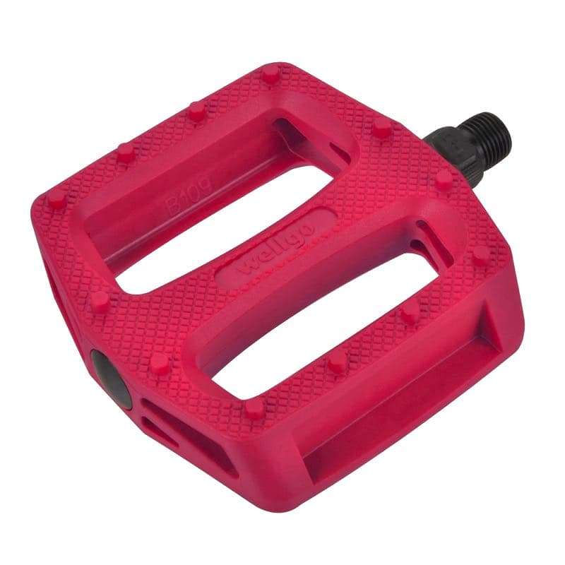 PEDALES WELLGO BMX B109N 9/16" FIBRA DE NYLON / ROJO