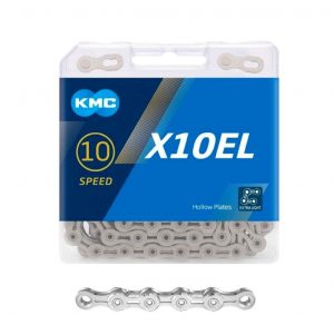 CADENA 10V KMC X10EL 1/2″ X 11/128″ 116L PLATEADA SILVER