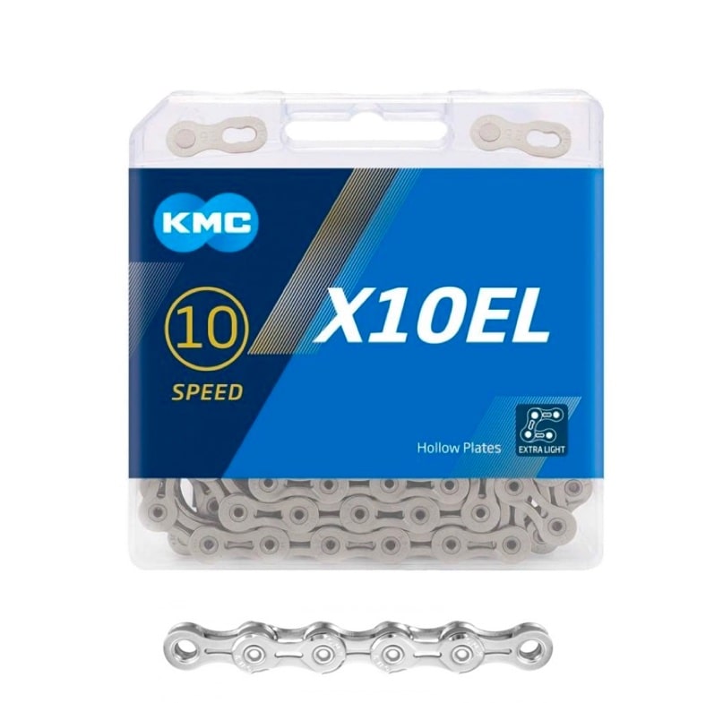 CADENA 10V KMC X10EL 1/2″ X 11/128″ 116L PLATEADA SILVER