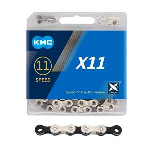 CADENA 11V KMC X11 1/2″ X 11/128″ 118L / SILVER-BLACK