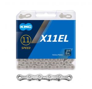 CADENA 11V KMC X11EL 1/2″ X 11/128″ 118L PLATEADA SILVER