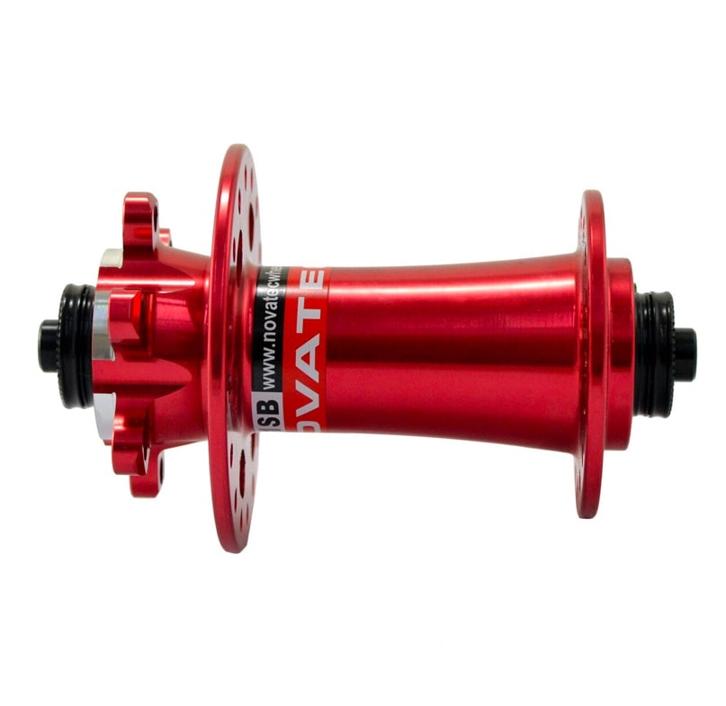 MAZA NOVATEC DELANTERA 32H / D791SB/A / 6 PERNOS / QR / ALUMINIO / ROJA QR249F