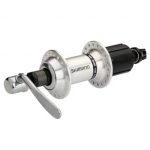 MAZA SHIMANO POSTERIOR 36H FH-RM30 / 7V / V-BRAKE / CASETERO / QR / ALUMINIO / PLATEADO
