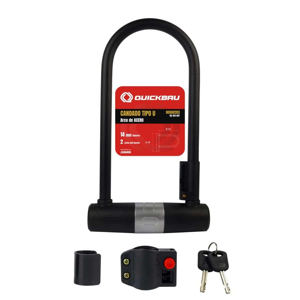 CANDADO DE SEGURIDAD U-LOCK QUICKBAU QB-104 180X320MM