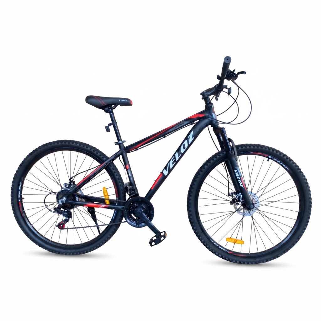 BICICLETA MTB VELOZ 29" ALUMINIO / 3X7 VEL / NEGRO-ROJO